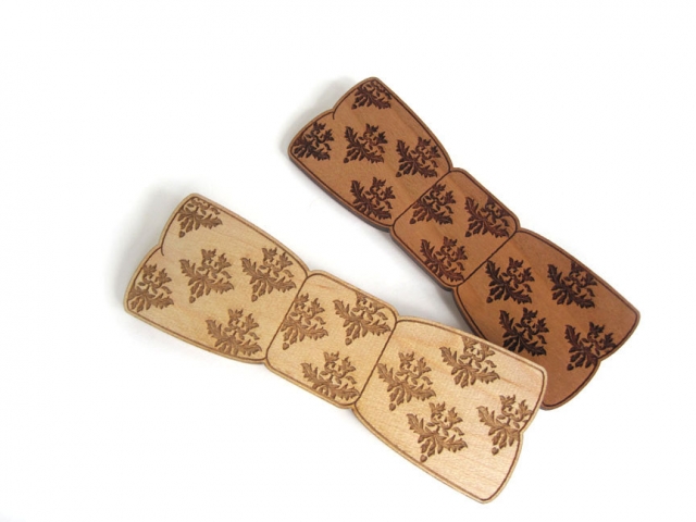 Деревянные галстуки - бабочки