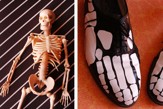 Скелетоны на туфлях + шаблон