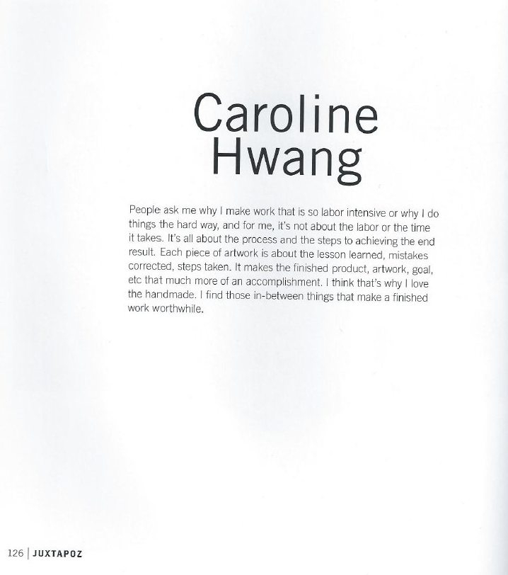 Juxtapoz Handmade - Caroline Hwang
