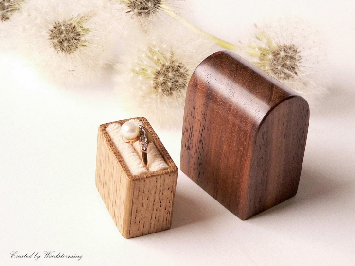 Деревянные коробочки для колец