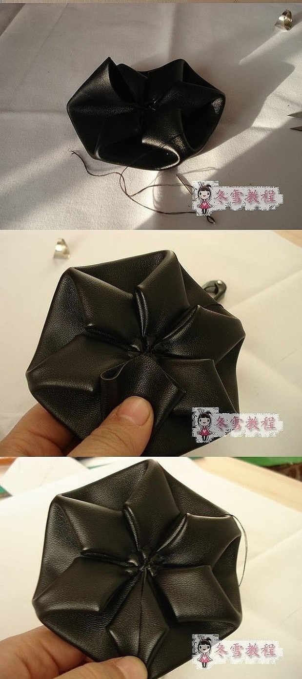 Кожаная сумка-оригами
