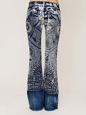 джинсы с рисунком горошек