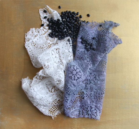 Окраска ткани и вязания ...фасолью (Diy)