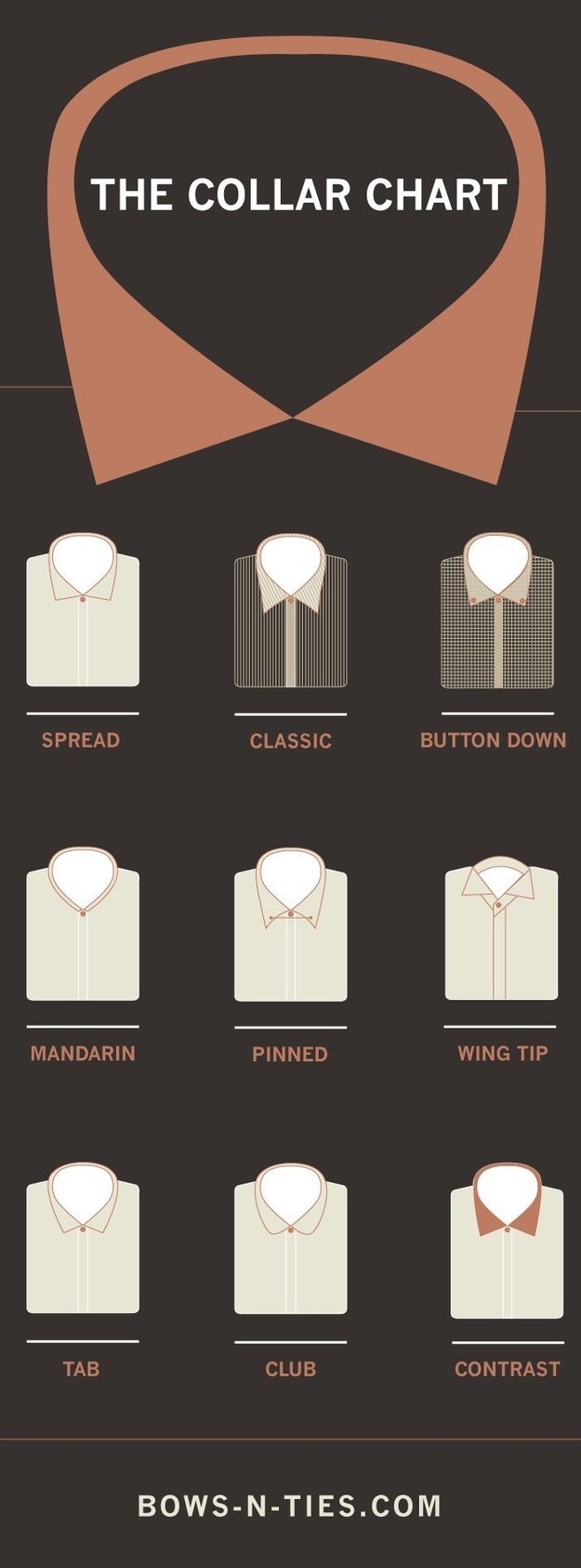 Как называются разновидности воротничков рубашек.