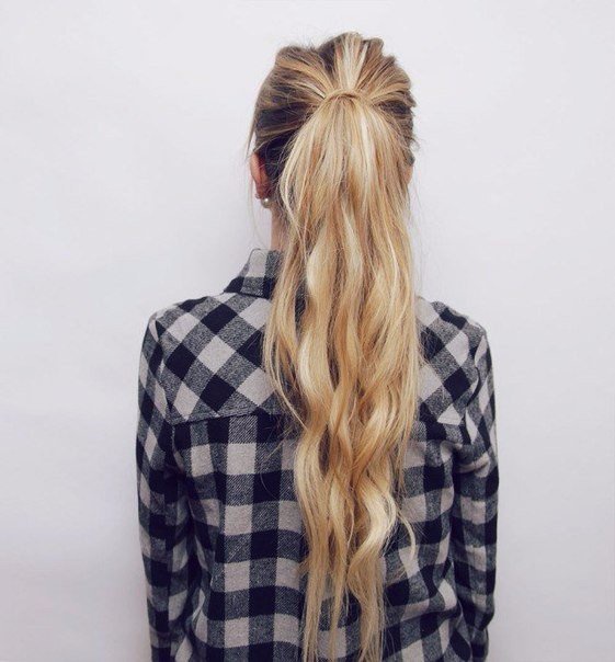 Фальшивая коса для длинных волос (Diy)