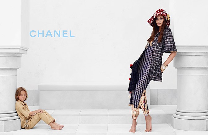 Joan Smalls for Chanel Cruise 2015 by Karl Lagerfeld