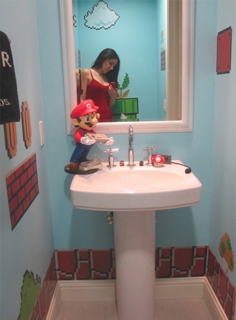 Туалет в стиле Марио