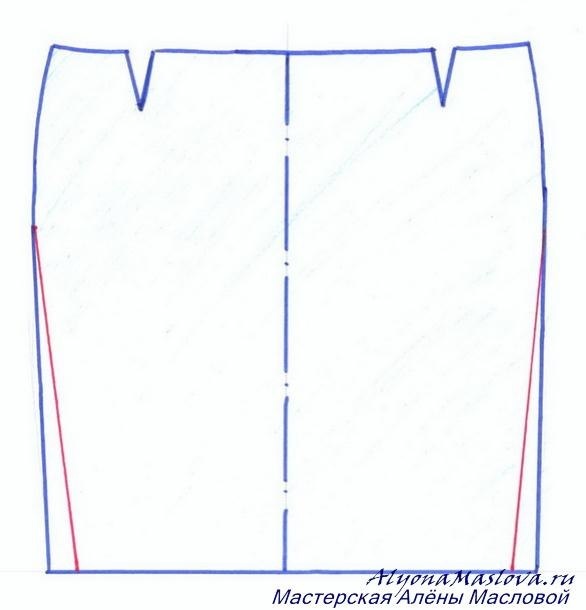 Моделирование прямой юбки с диагональными складками