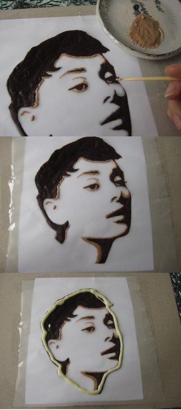 Как сделать портрет из шоколада (Diy)