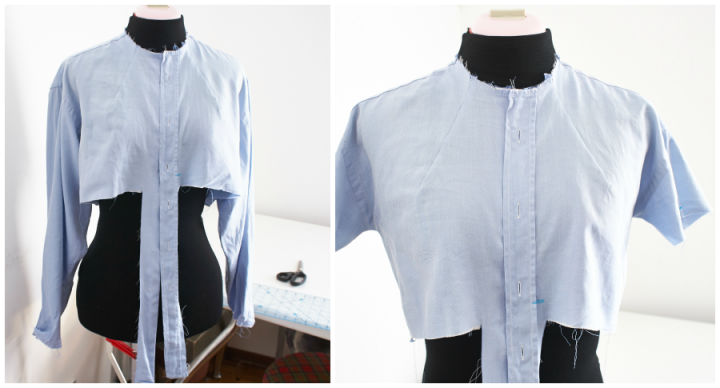 Необычная переделка рубашки в блузку (Diy)
