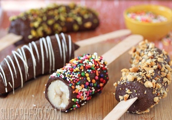 Бананы-мороженое в шоколадной глазури