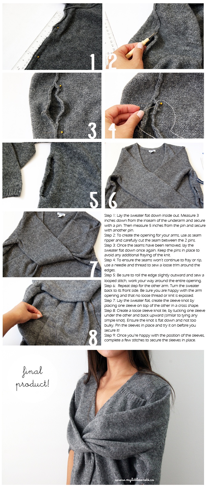 Пальто из мужского свитера (Diy)