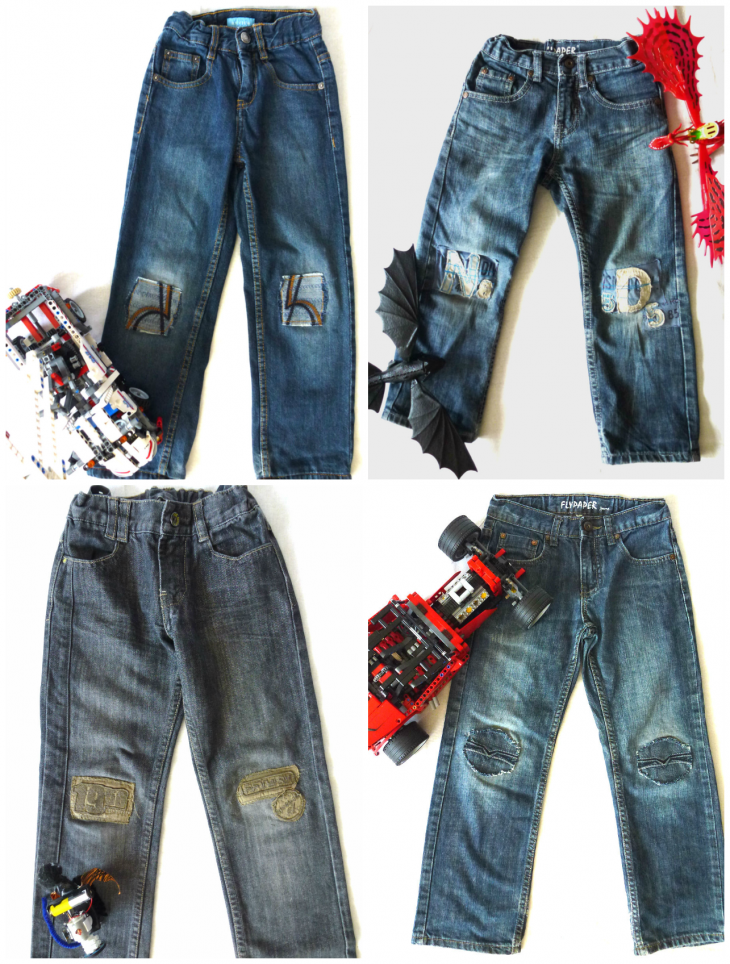 Декоративные заплатки на детские джинсы: идеи