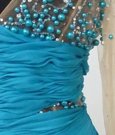 голубое платье в индийском стиле