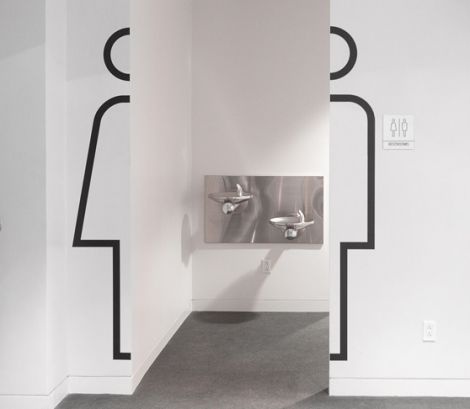 дизайнерские идеи обозначения туалетных комнат