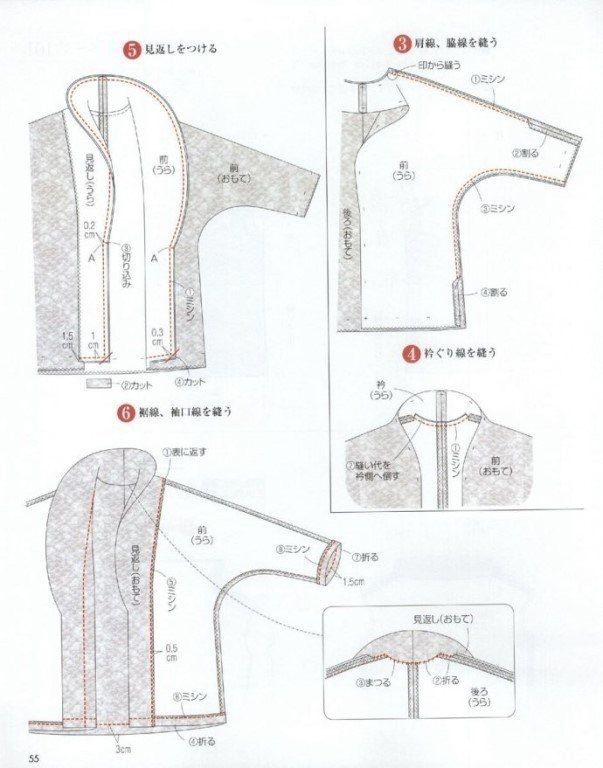 японская выкройка пальто накидки