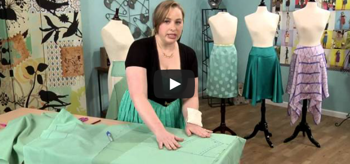 Видео урок, как сделать юбку на кокетке с помощью макетирования.