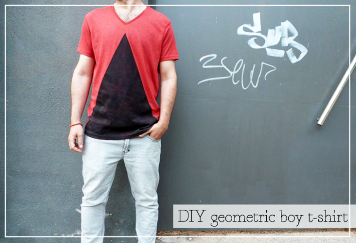 Мужская геометрическая футболка (Diy)