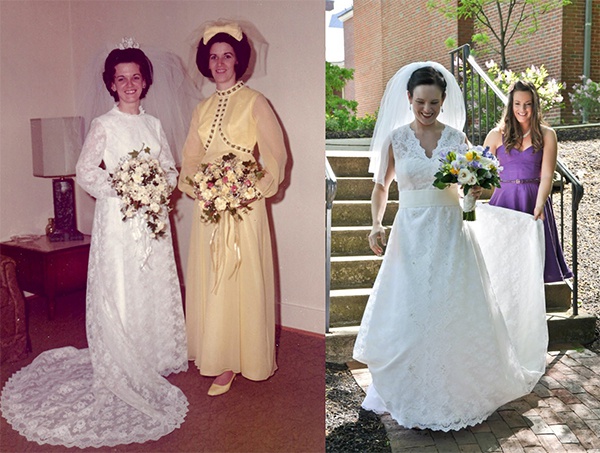 идеи переделок маминых свадебных платьев