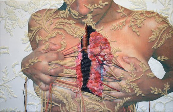 Вышивка художника по текстилю Анны тереза Барбоза