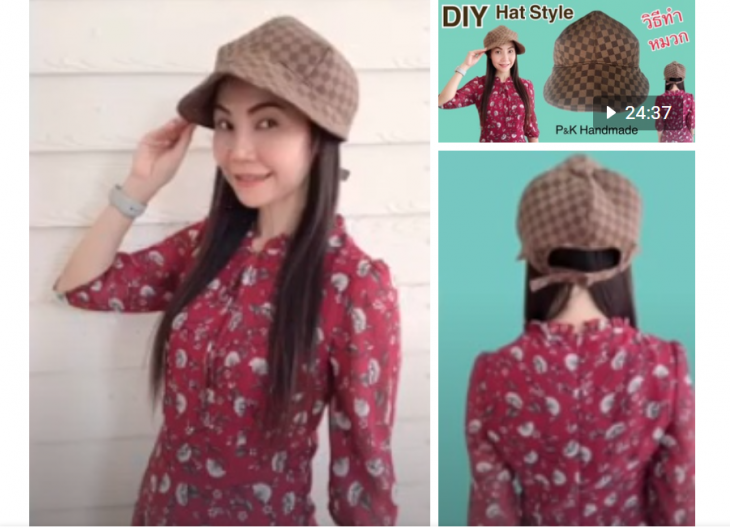 Выкройка необычной женской кепки на осень DIY