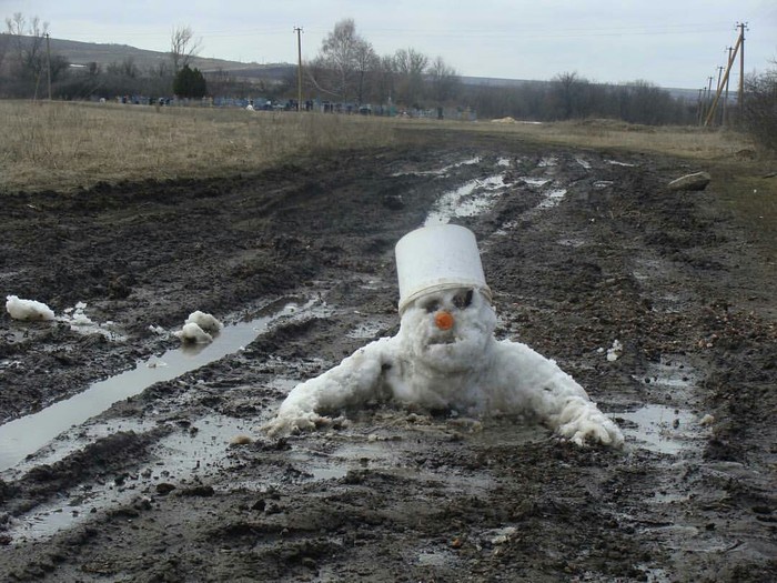необычный снеговик фото
