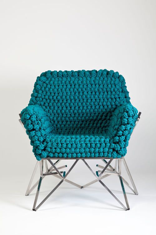 переделка кресла стула вязание