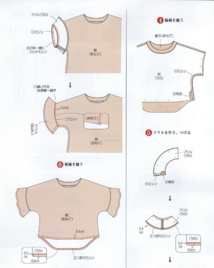 топ и блузка японские выкройки