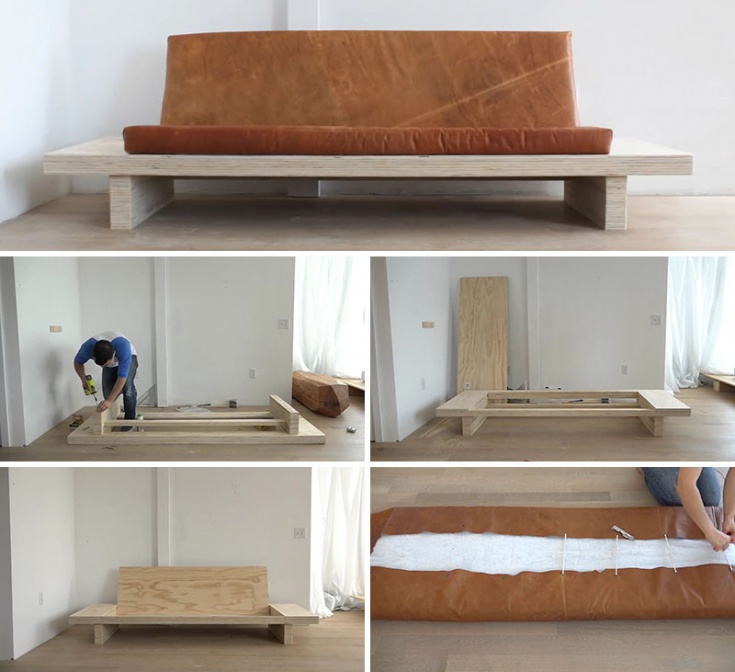 Как сделать деревянный диван (Diy)
