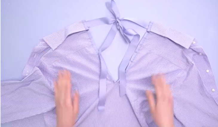 Необычная блузка из рубашки своими руками