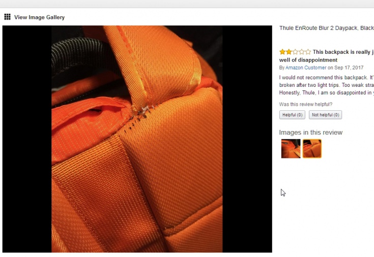 Отзыв на рюкзак Thule EnRoute Blur 2 Daypack