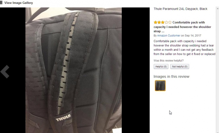 Отзывы о качестве рюкзака Thule Paramount 24L Daypack, Black