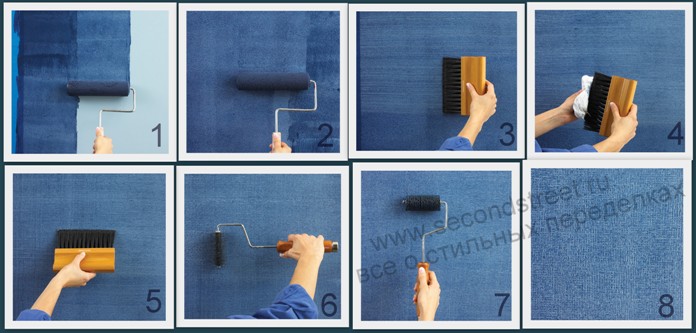 как сделать джинсовую текстуру стен, пола или мебели