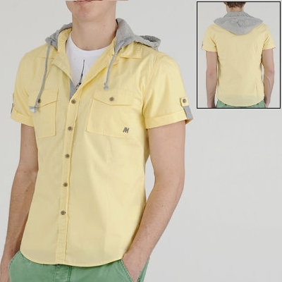 рубашка с капюшоном мужская мода