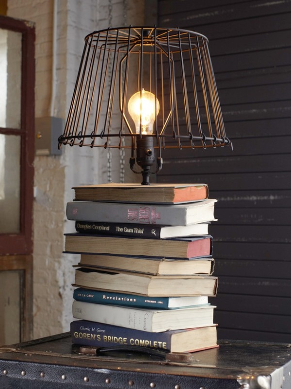 Как сделать торшер лампу из книг
