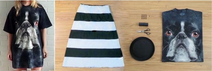 Юбка+шипы+футболка = типа платье. Подробнее в видео.