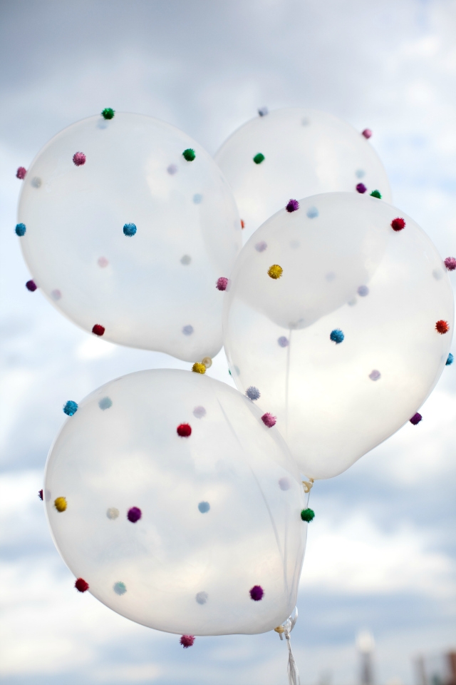 Воздушные шары с помпончиками (Diy)