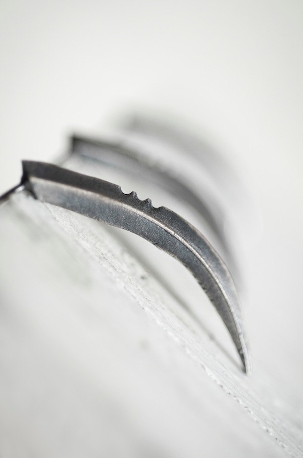 Серьги - ножи из серебра