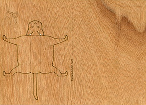 Деревянные открытки Holzpostkarte