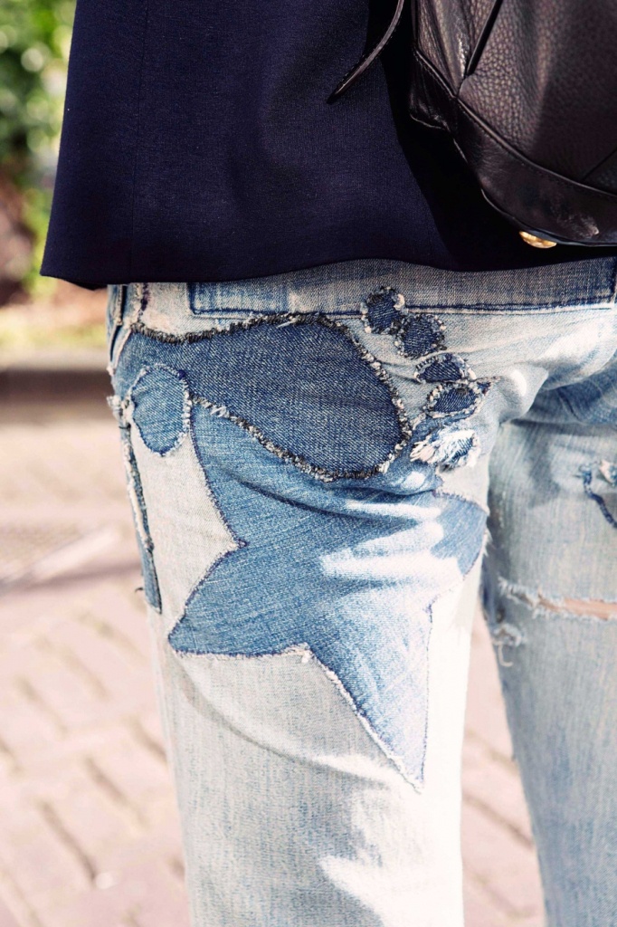 Лоскутные джинсы в стиле крейзи (трафик)