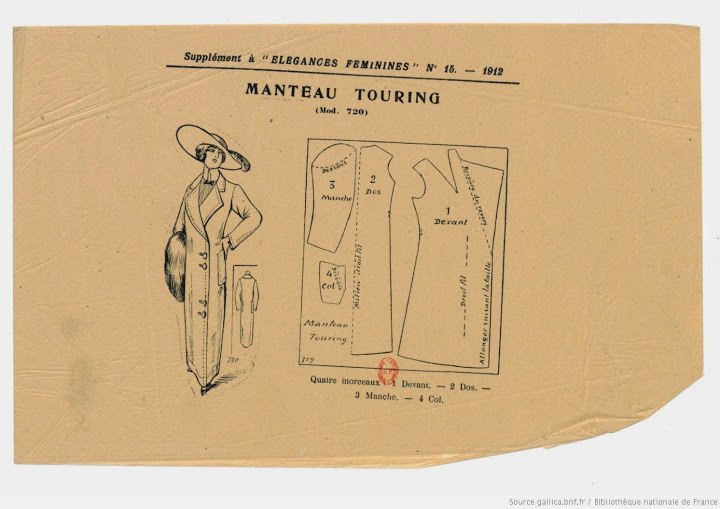 Выкройки женской одежды 1910-1920 гг