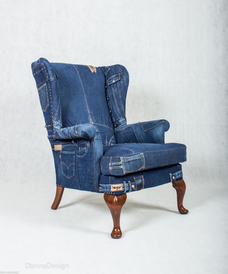 Кресла перетянутые джинсами