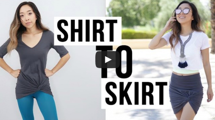 видео пошива юбки на кокетке из футболки с рукавами