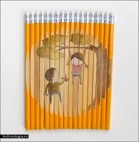 Рисунки  на карандашах