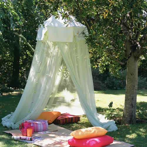 шатер из сетки на пикник
