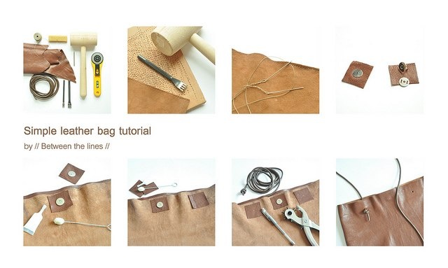 Мастер-класс по пошиву очень простой и по выполнению и по внешнему виду сумки из плотной кожи