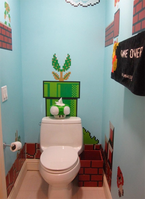 Туалет в стиле Марио