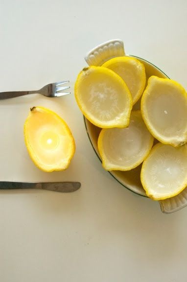 свечи в лимоне