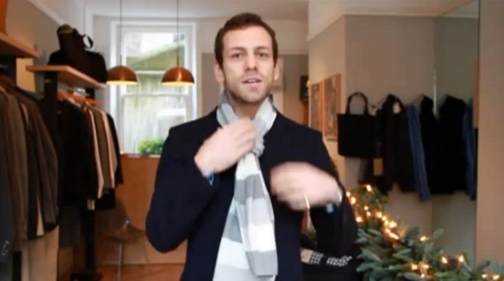 Красивые мужские способы завязать шарф