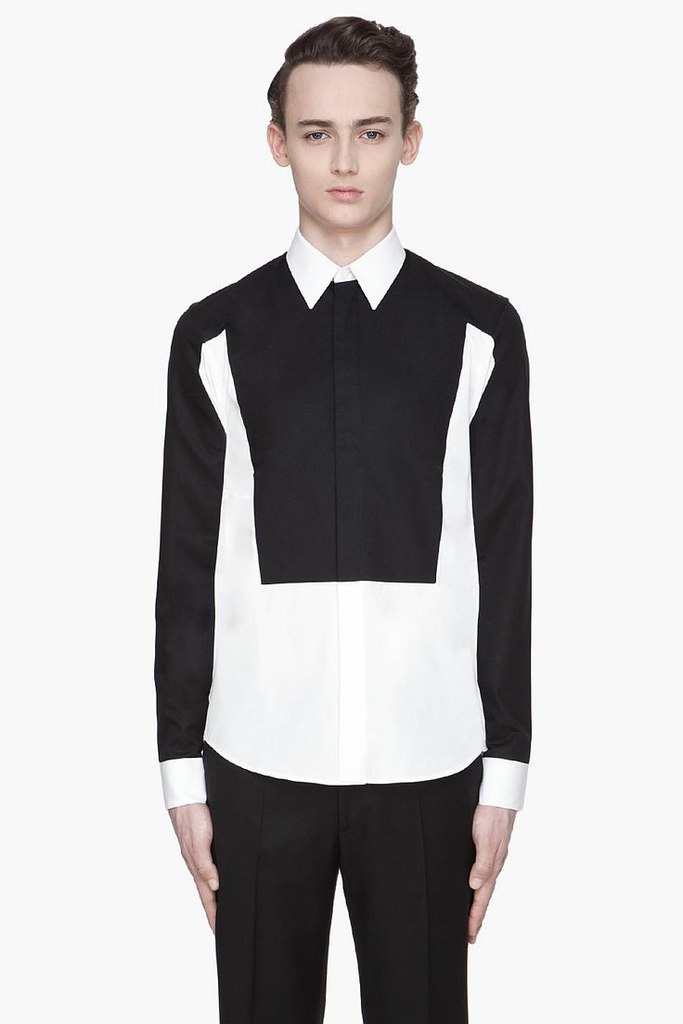 Контрастные чёрно/белые мужские рубашки